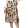 Designer 100% reine Maulbeer -gedruckte Leopard mit mittlerer Länge Seidenröcke für Frauen
