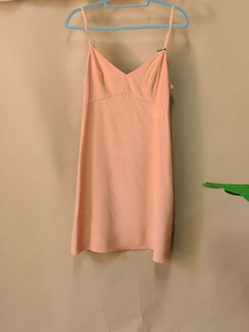 Minikleid aus Seidensatin SIip mit individuellem Druck in Orange für Damen in loser Schüttung