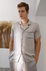 Mode personalisiertes Pyjama -Set mit echter Seide für die Nachtwäsche für Männer