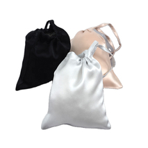 Custom Drawstring Silk Pouch Bag und Augenmaske mit Logo für Schmuck und Kristalle