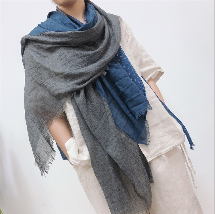 Modischer Polyester-Baumwoll-weicher und glatter Schal-Schal große Größe für Frauen China-Lieferant